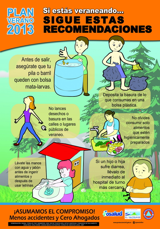 Plan Verano 2013 – Afiche SALUD | Dirección General de Protección Civil